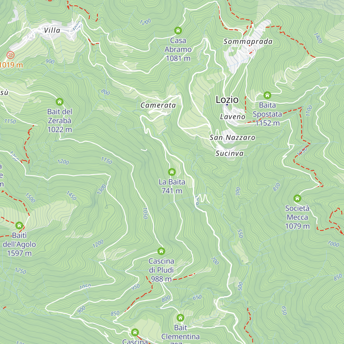 La Baita map