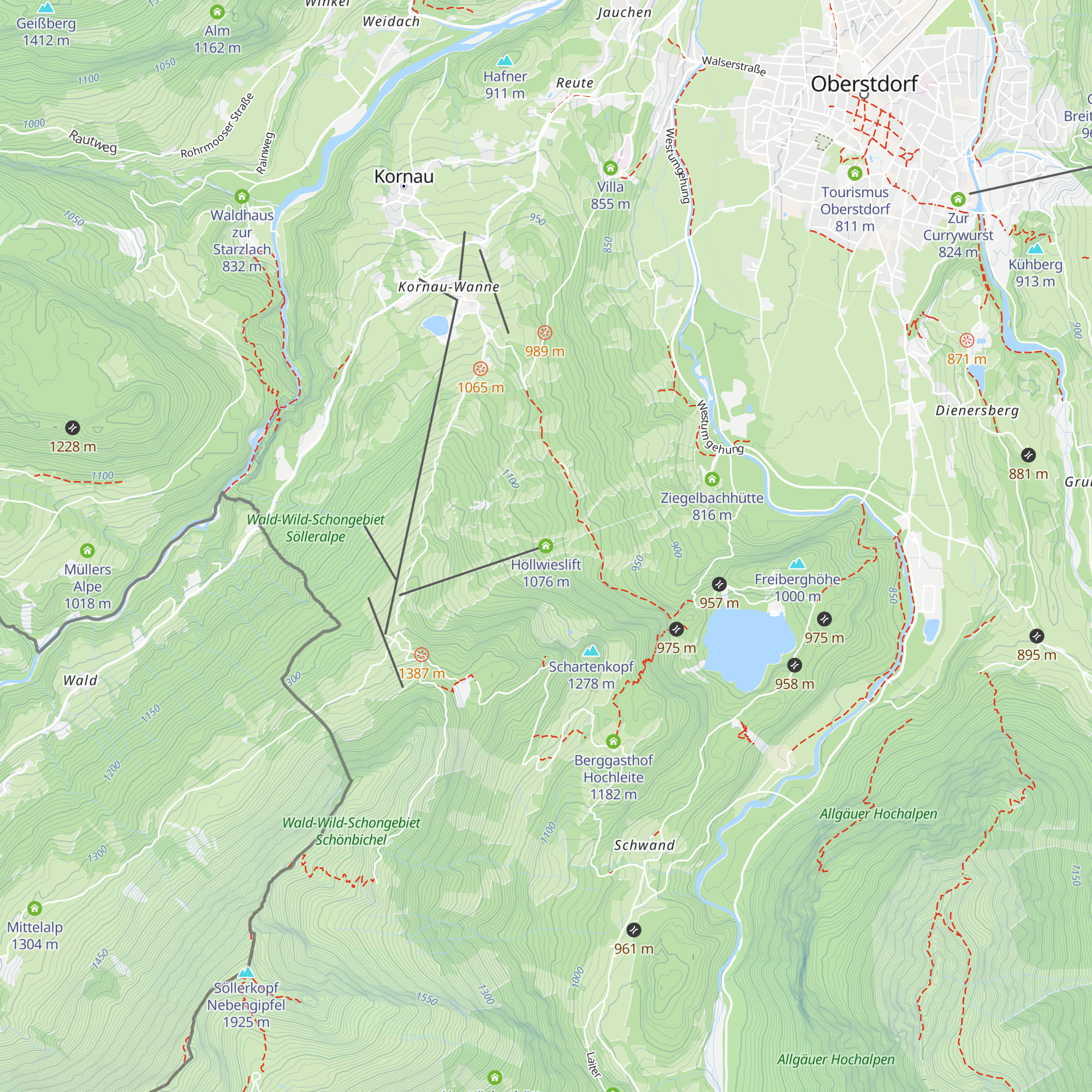 Höllwieslift map