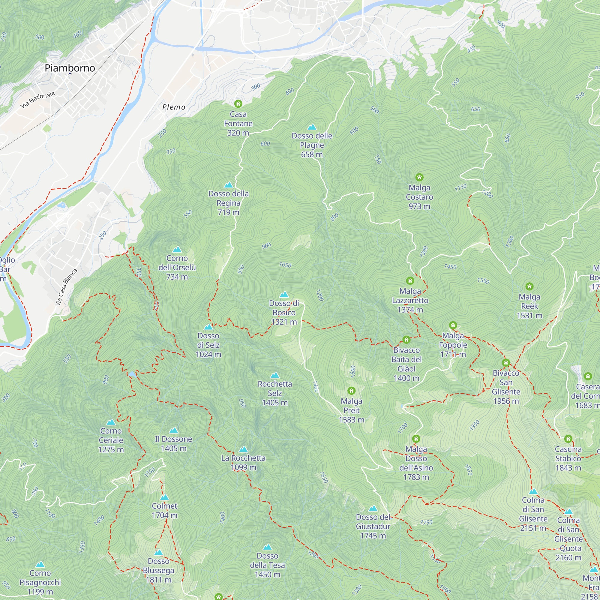 Rifugio Budec map