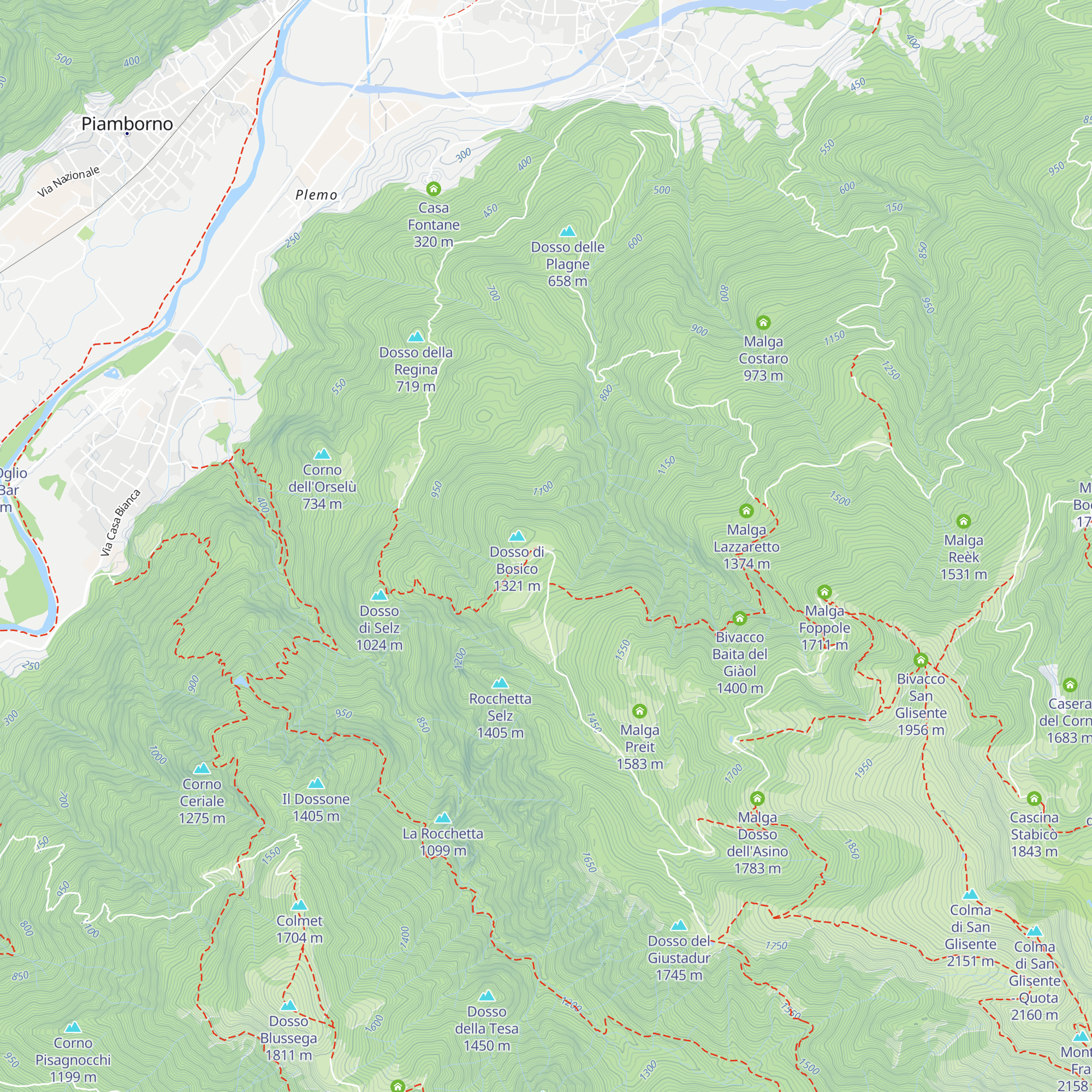 Rifugio Budec map