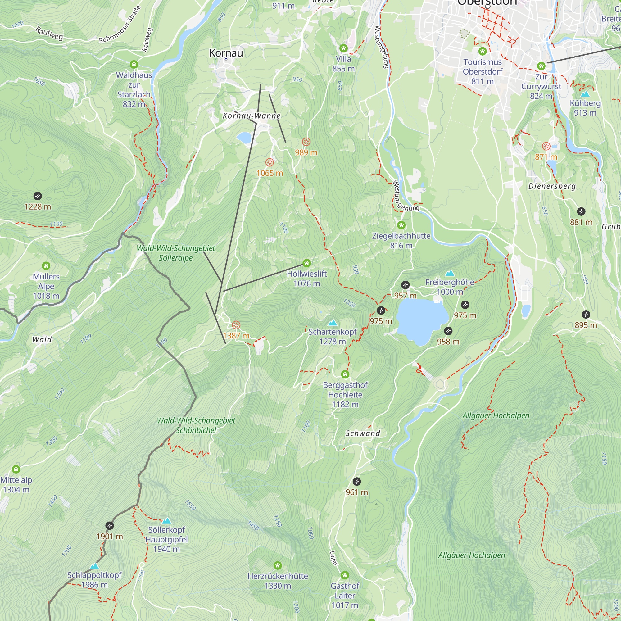 Otto's Hütte map