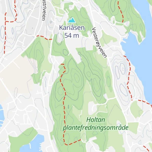 Map of Holtåsen