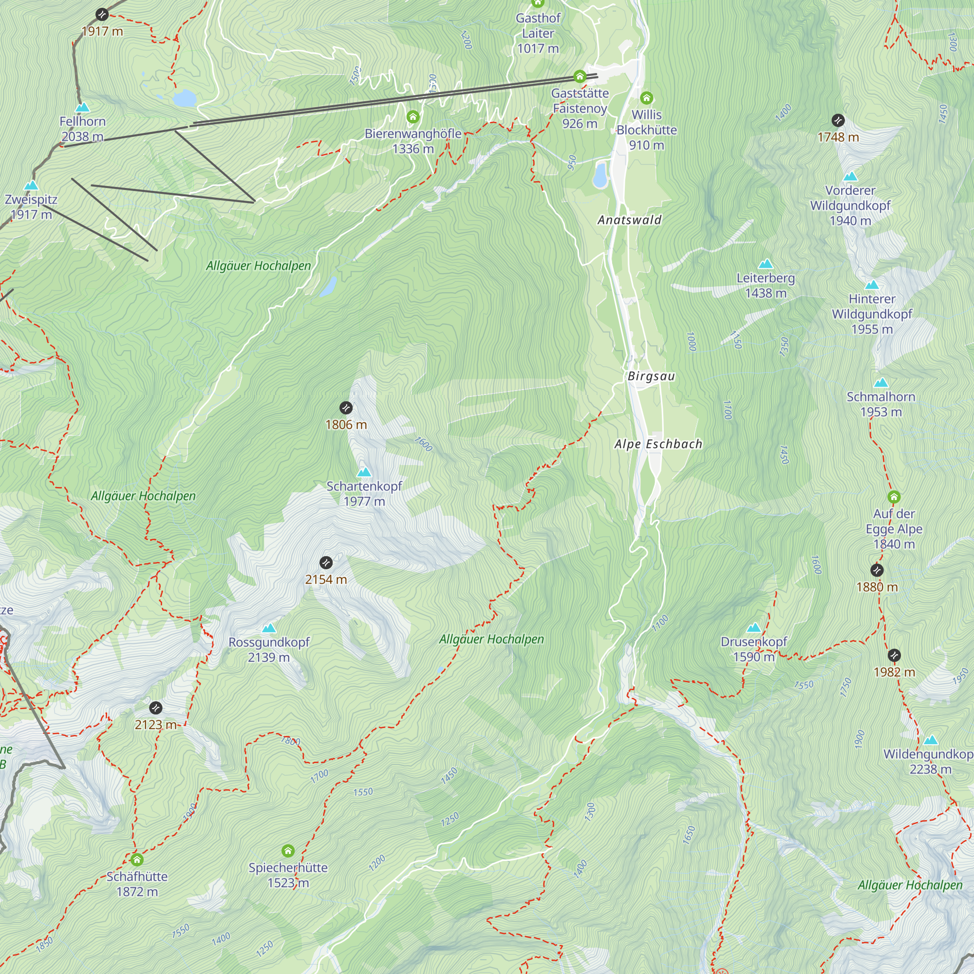 Jagdhütte (P 1401) map