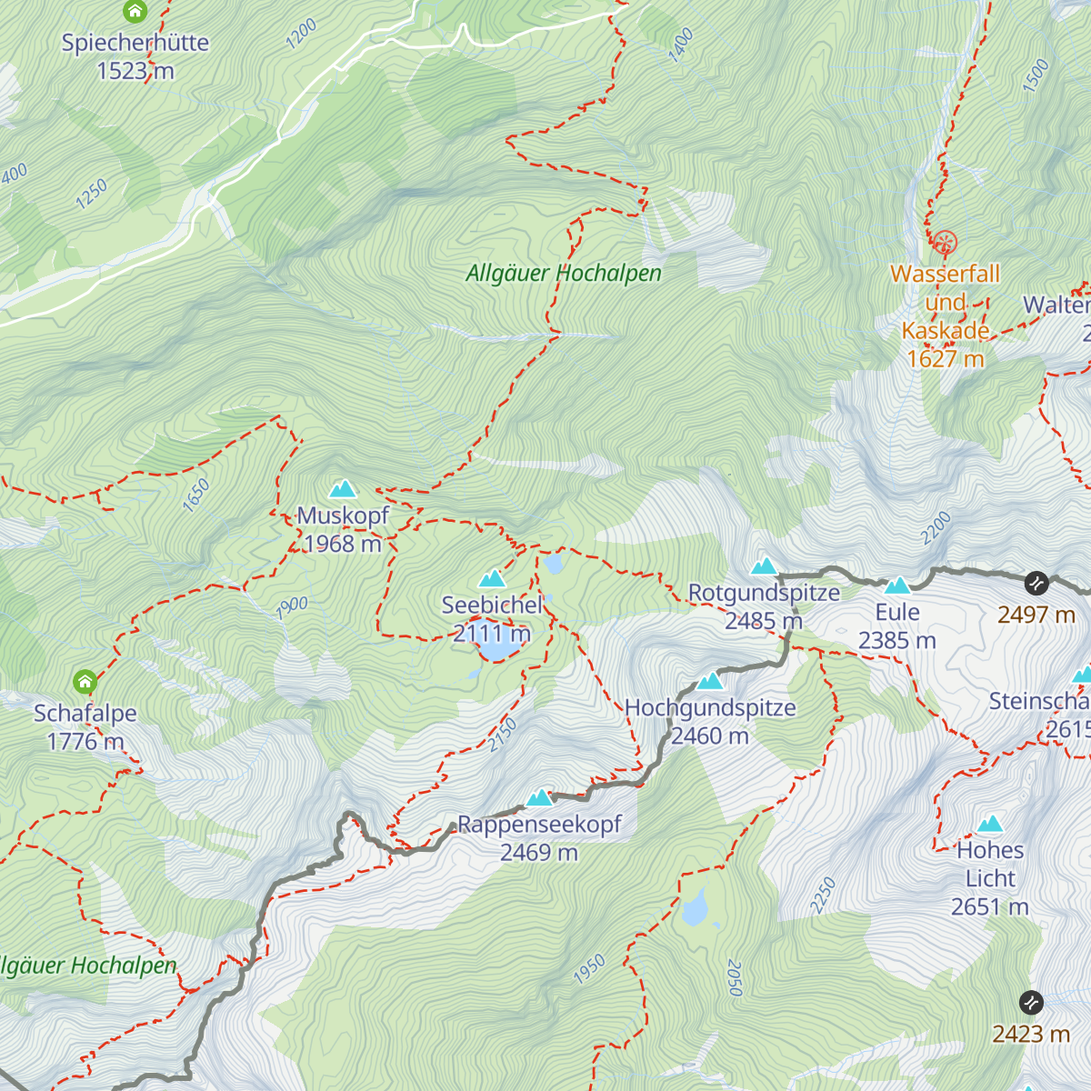 Rappenseehütte map