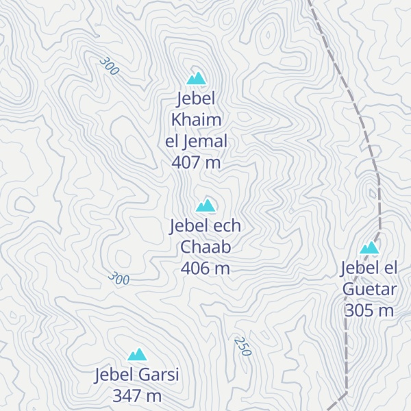 Map of Jebel ech Chaab