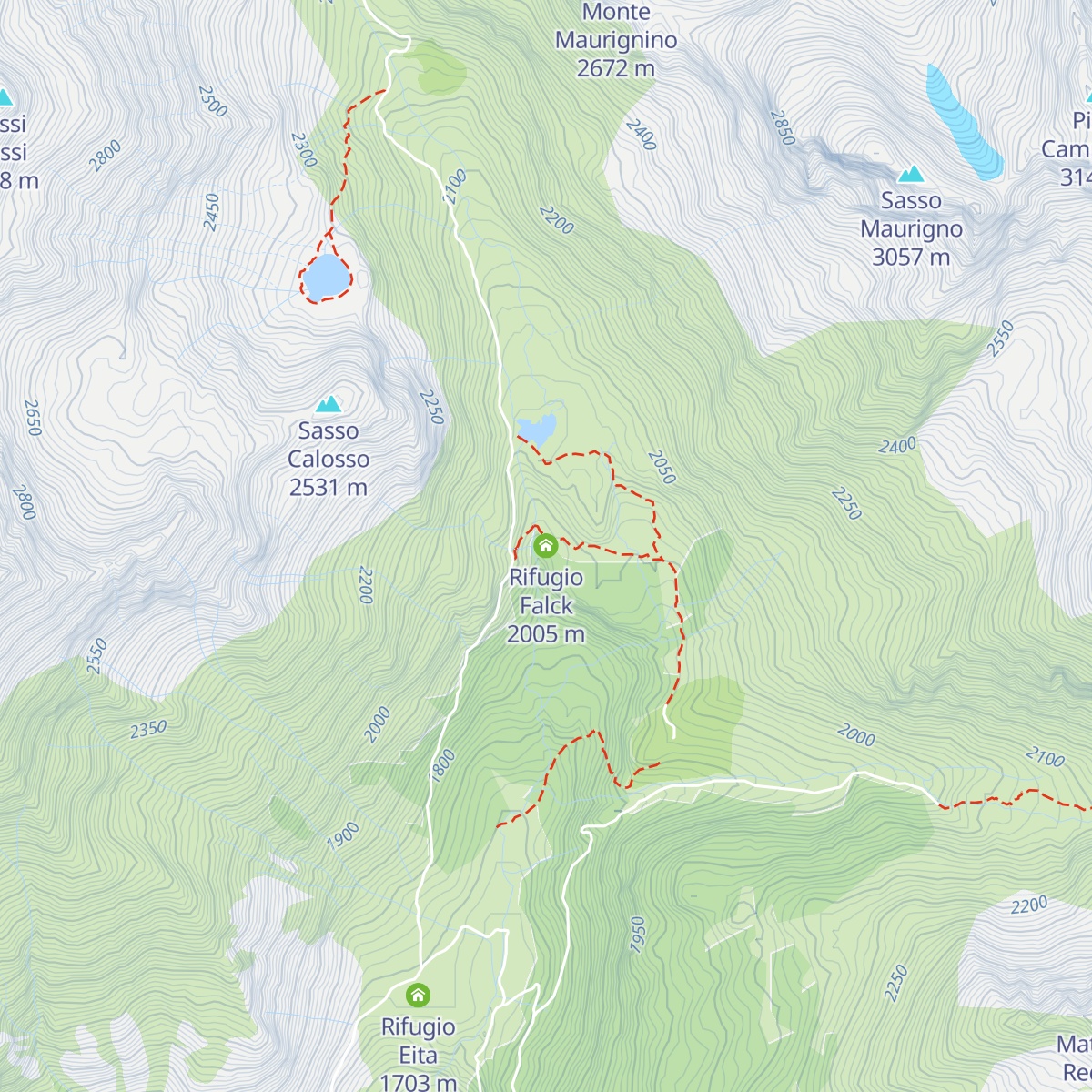 Rifugio Falck map