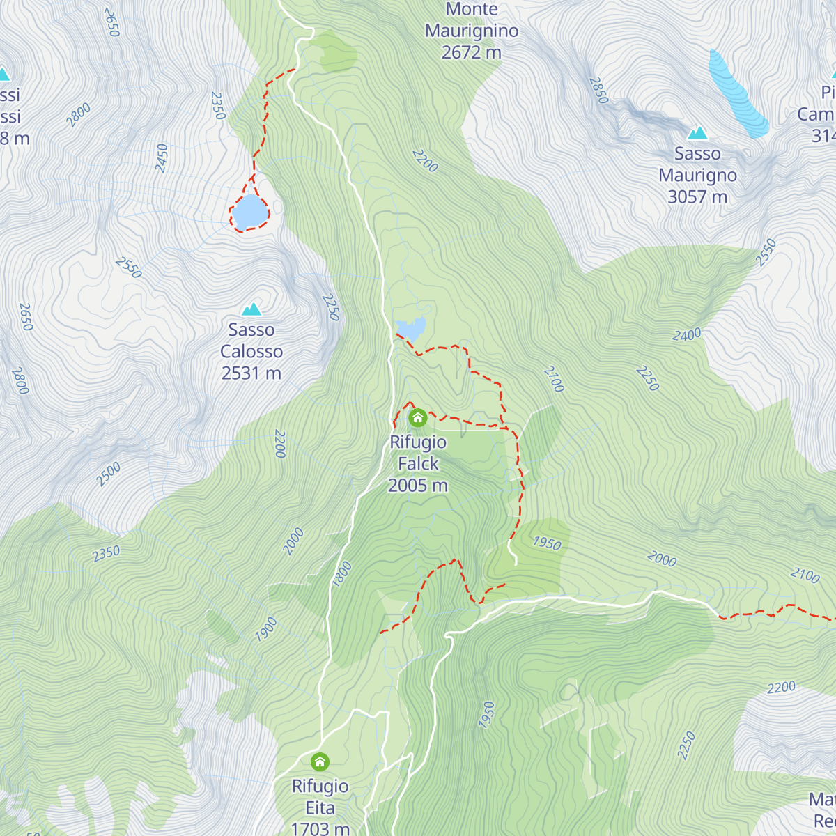 Rifugio Falck map