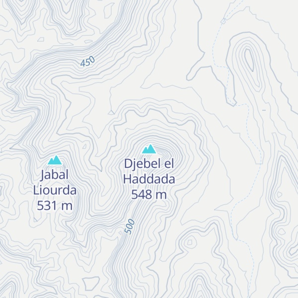 Map of Djebel el Haddada