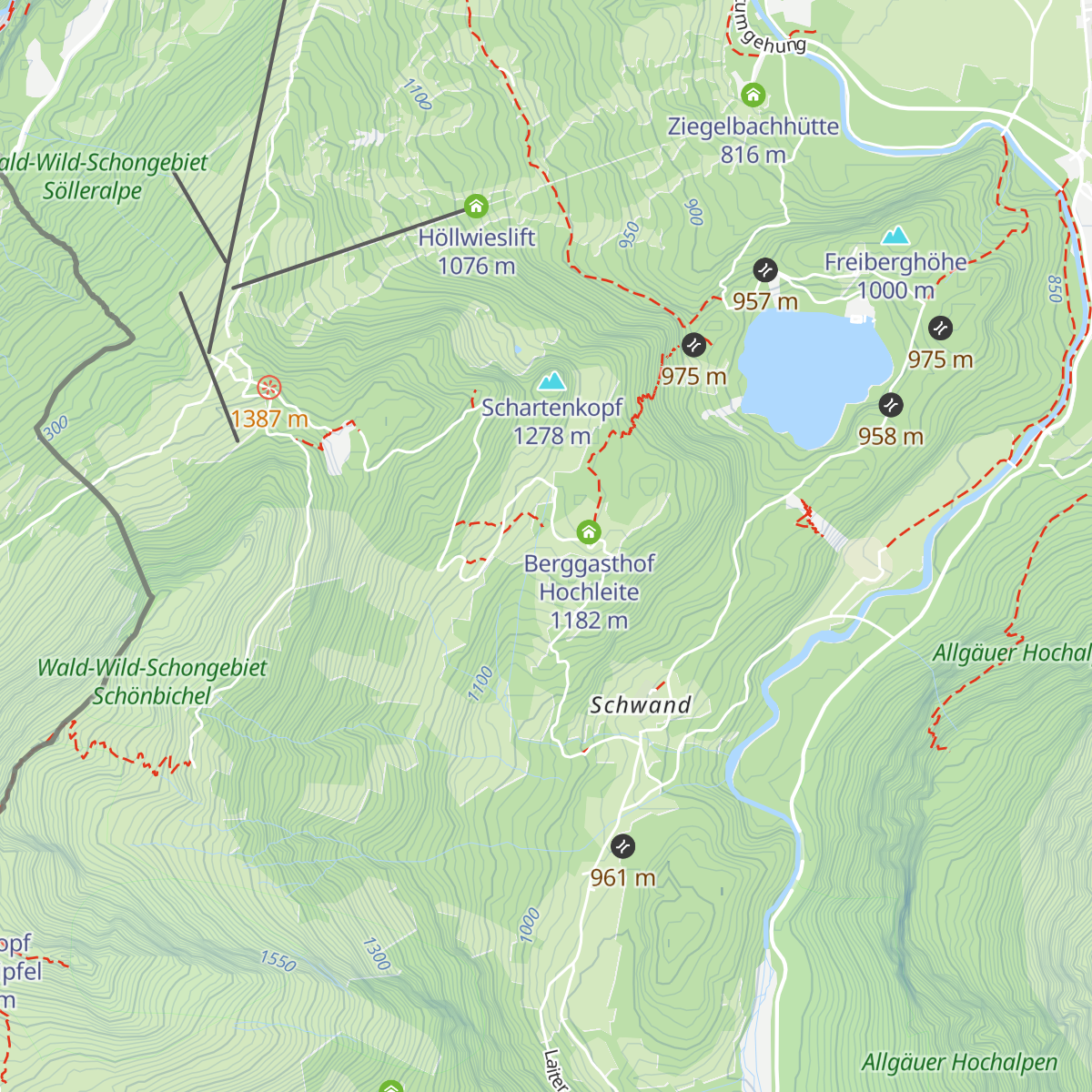 Hochleitealpe map