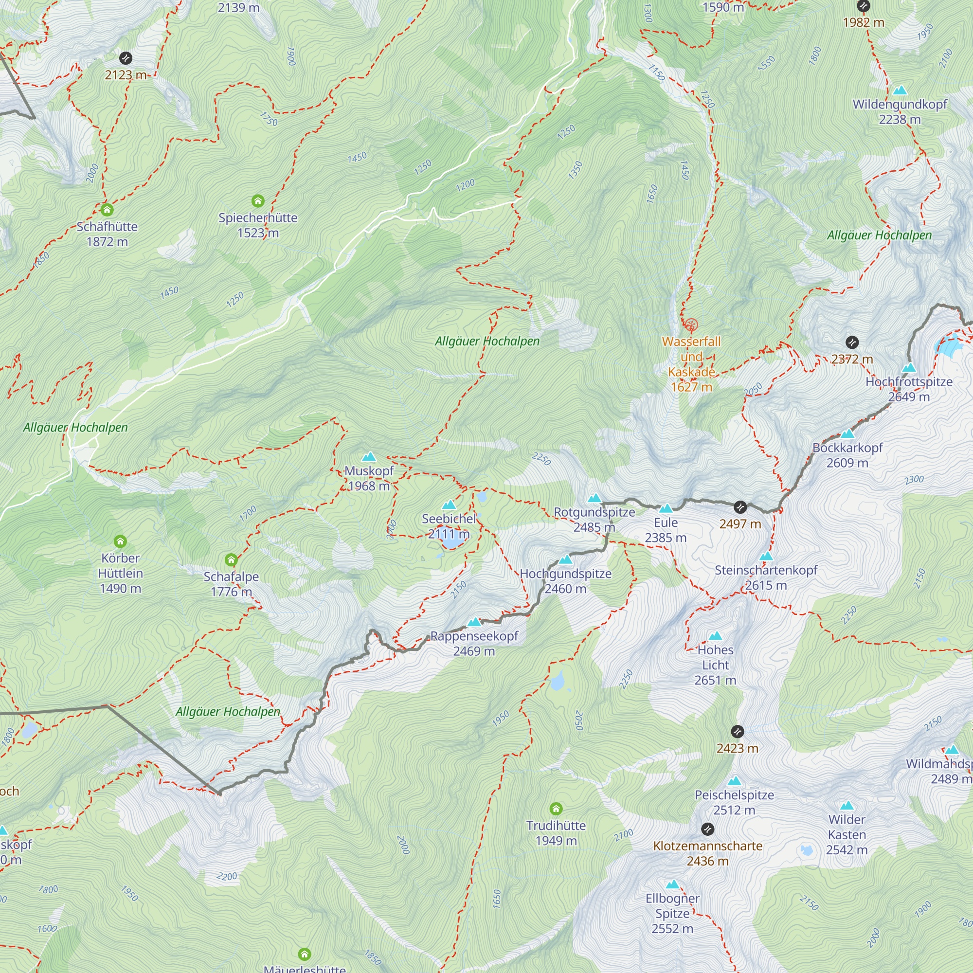 Obere Seehütte map