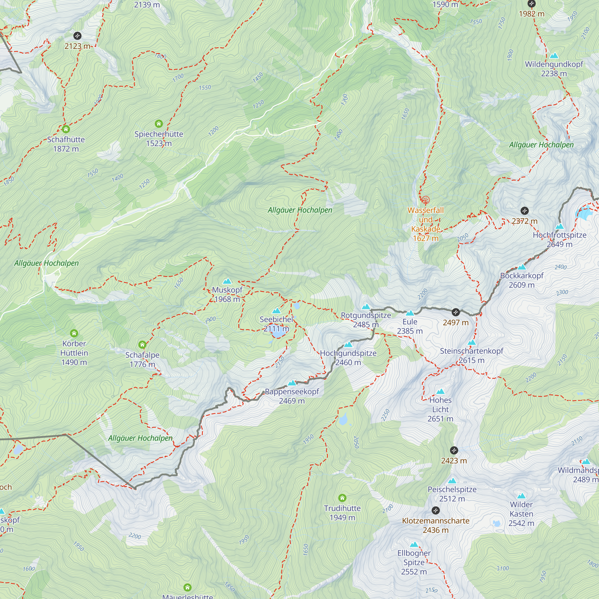 Obere Seehütte map