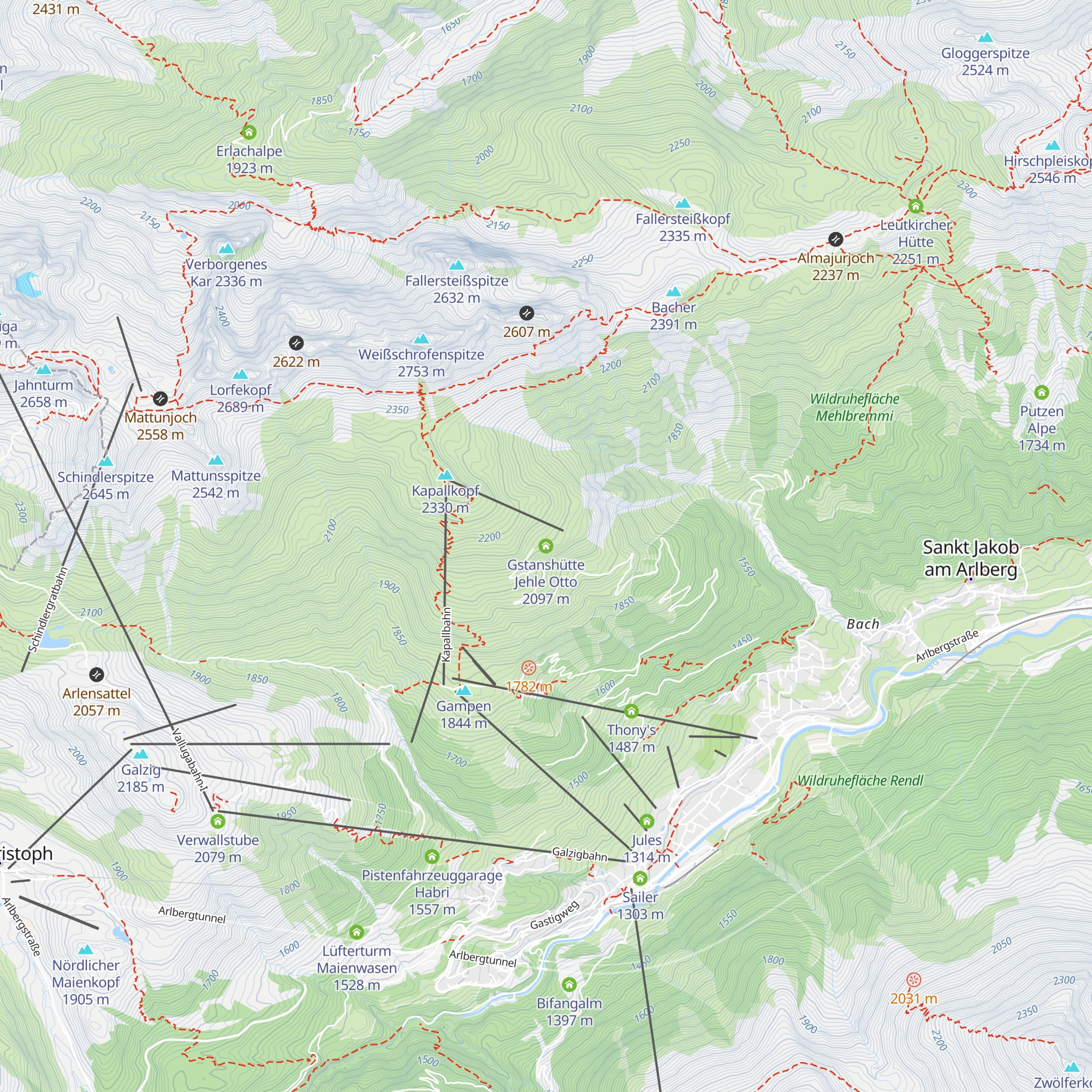 Gstanshütte Jehle Otto map