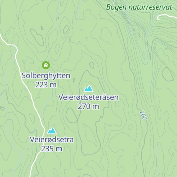 Map of Veierødseteråsen