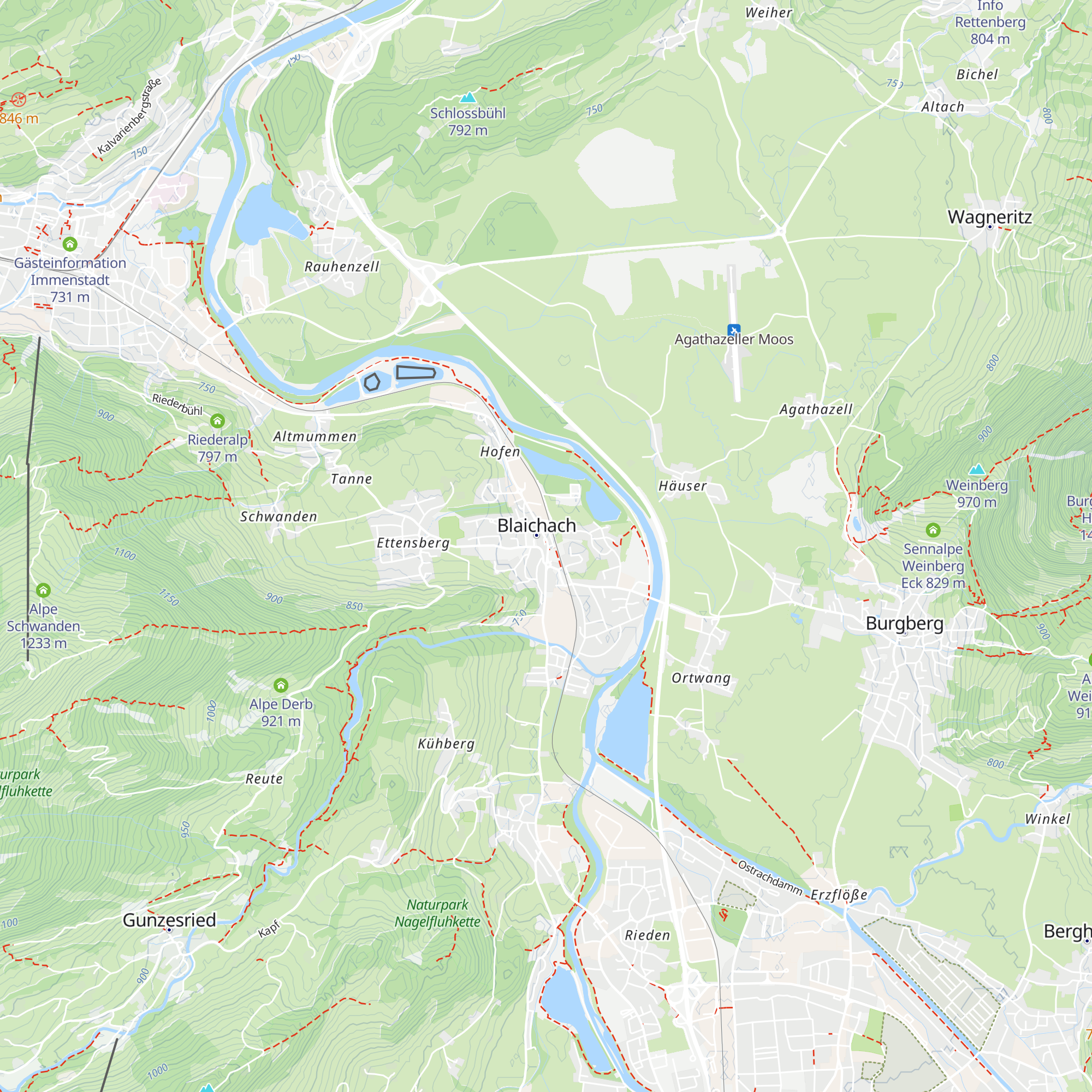 Tourist-Info Blaichach map