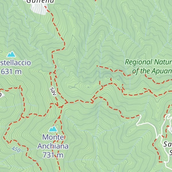 Map of Pizzi dell'Argentiera