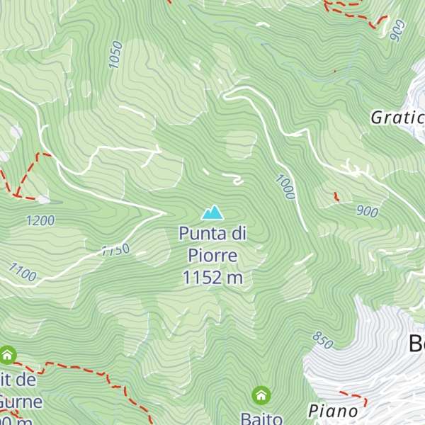 Map of Punta di Piorre