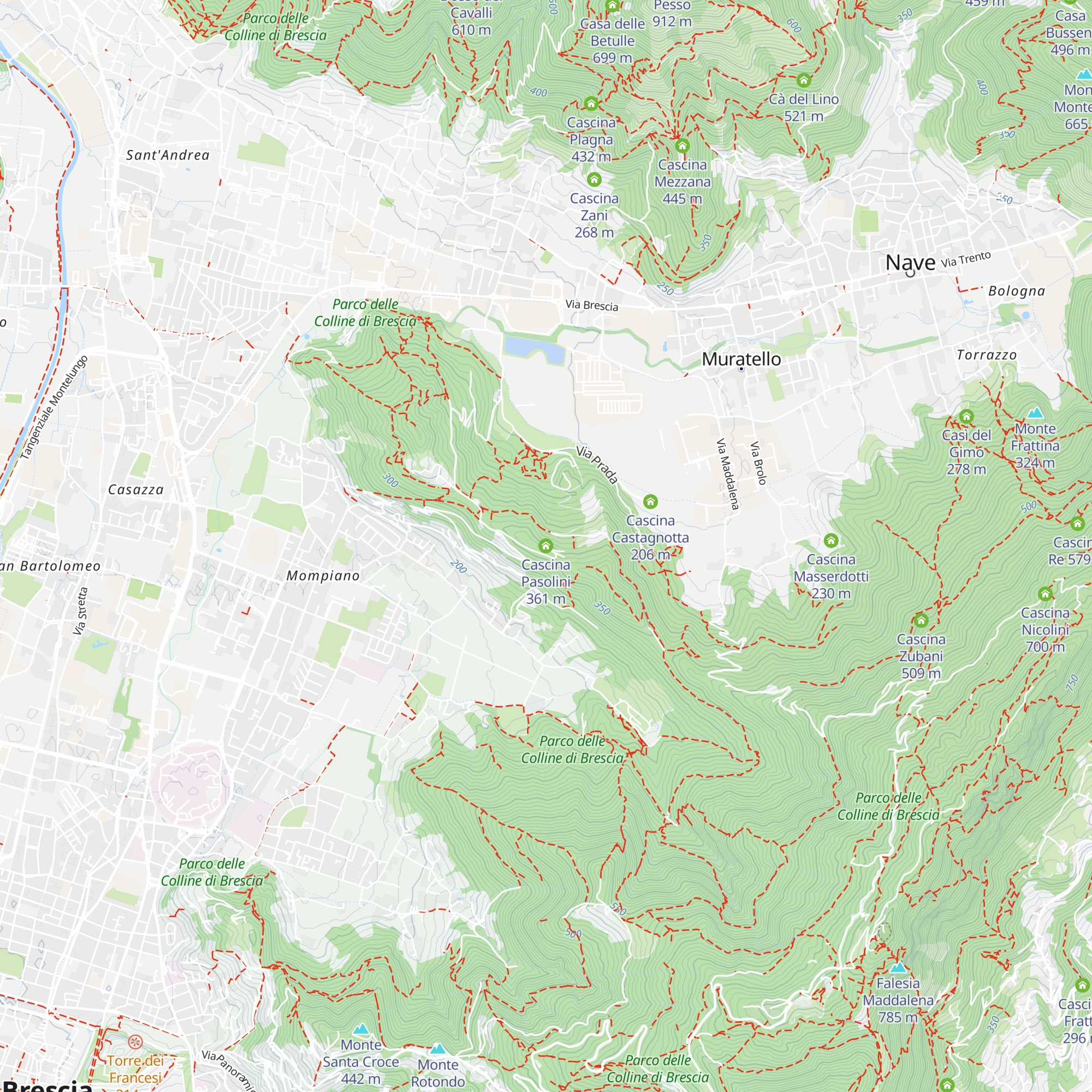Cascina Pasolini map