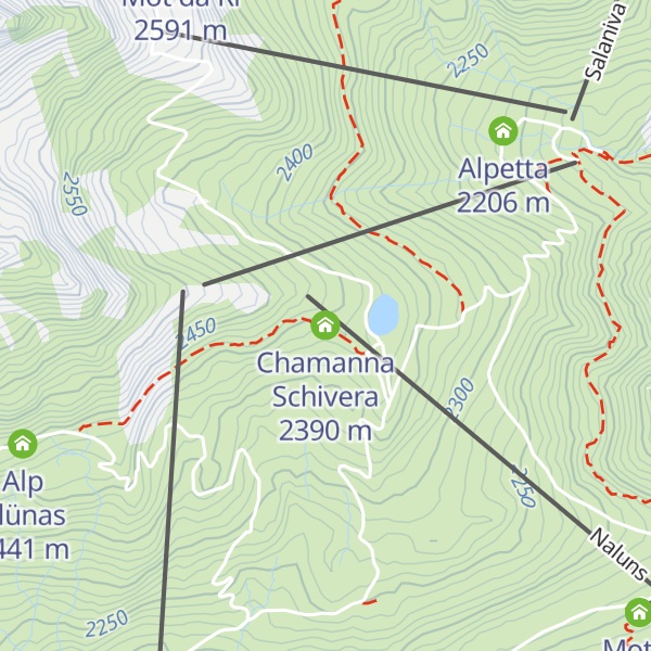 Map of Chamanna Schivera