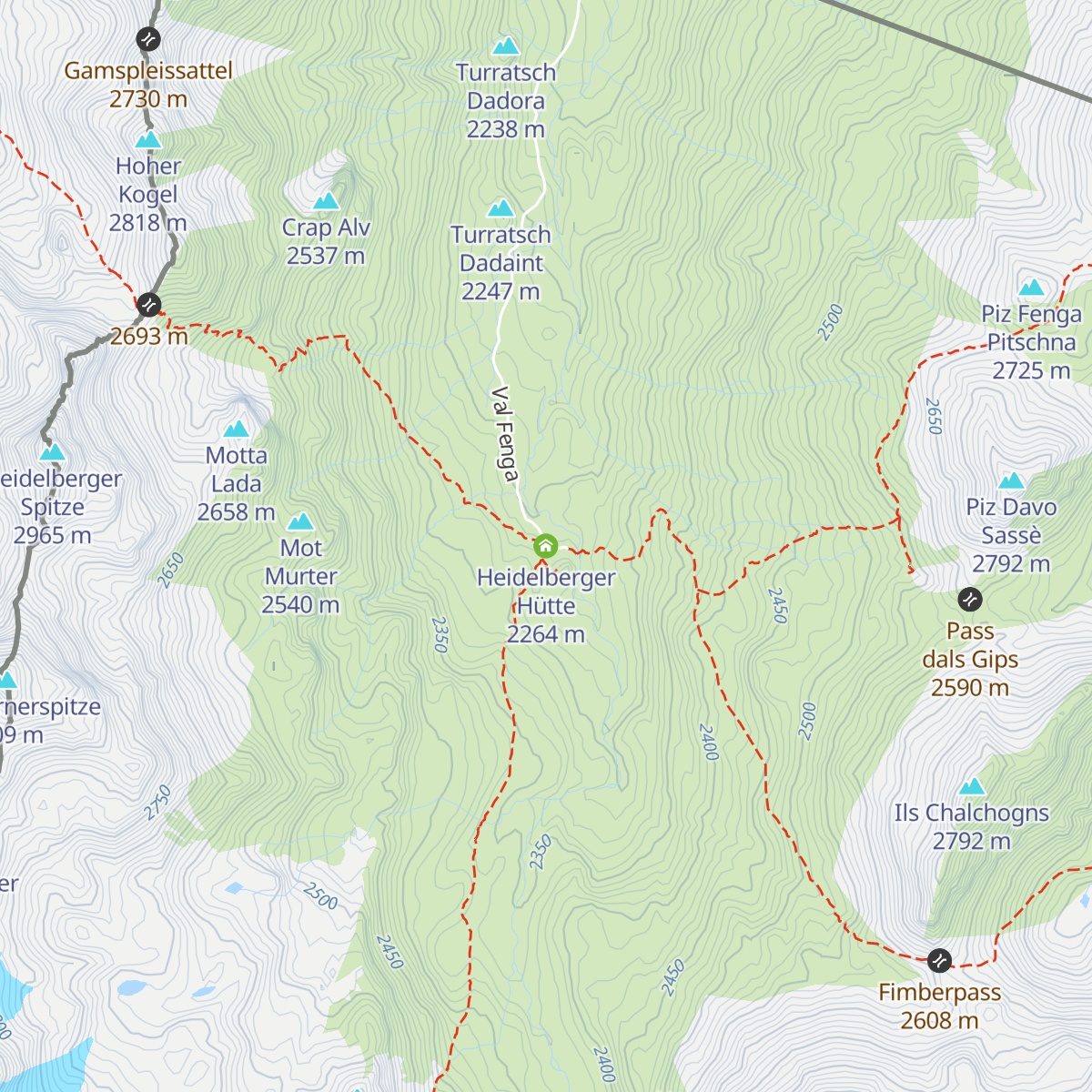 Heidelberger Hütte map