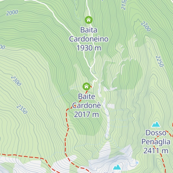 Map of Baite Cardonè