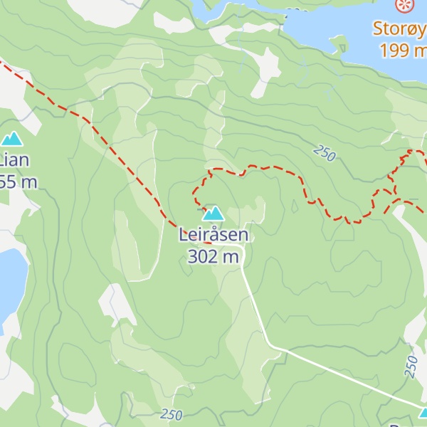 Map of Leiråsen