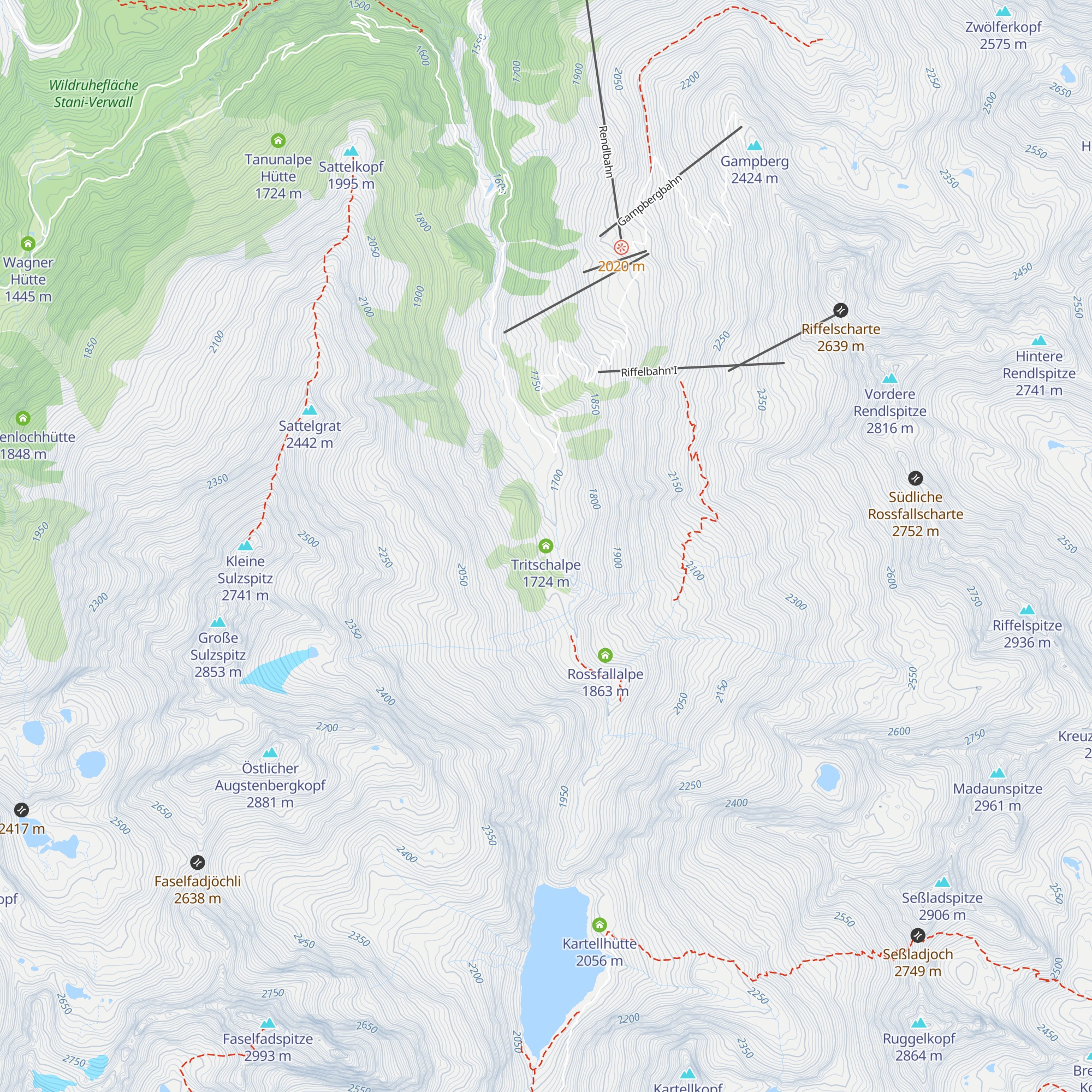 Tritschalpe map
