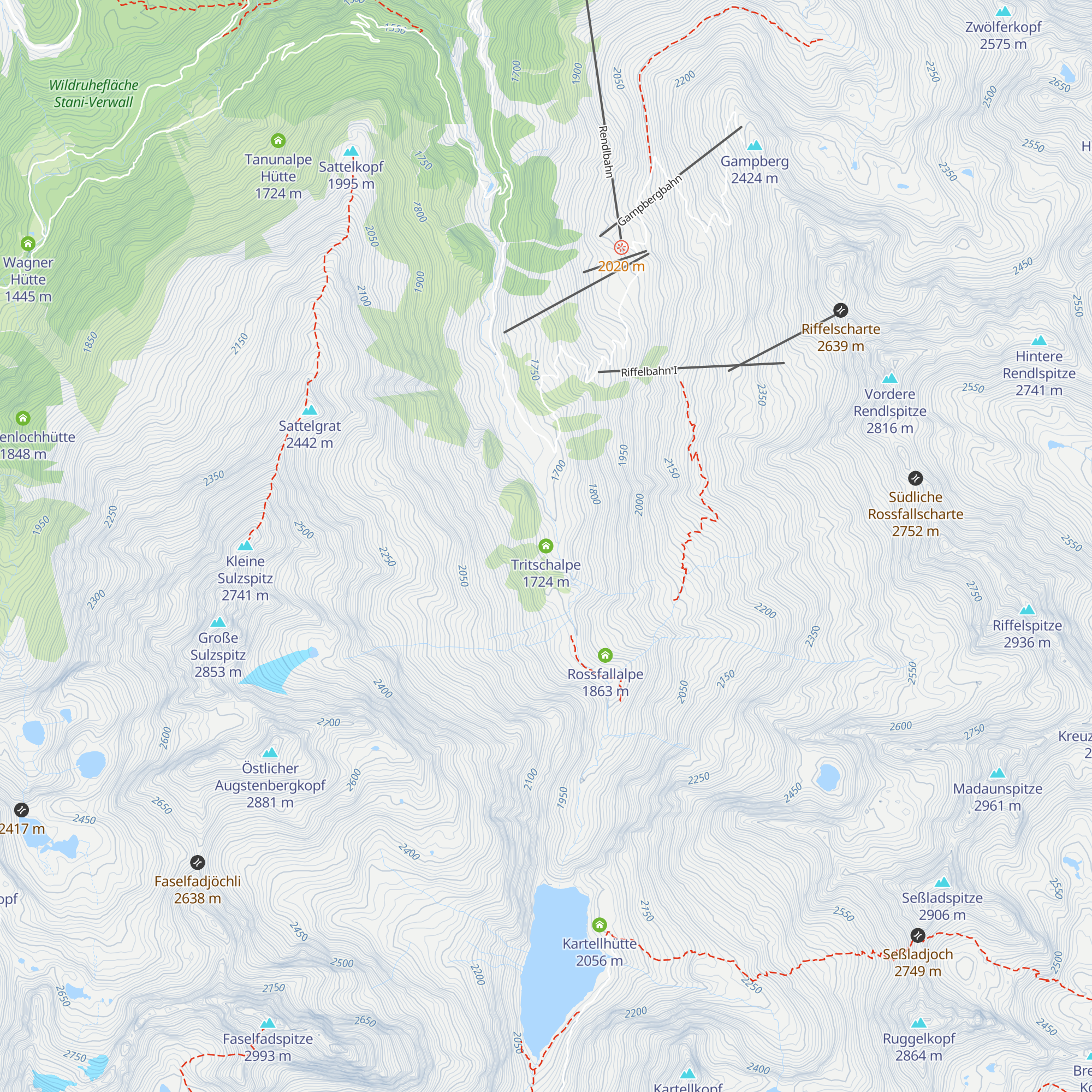 Tritschalpe map