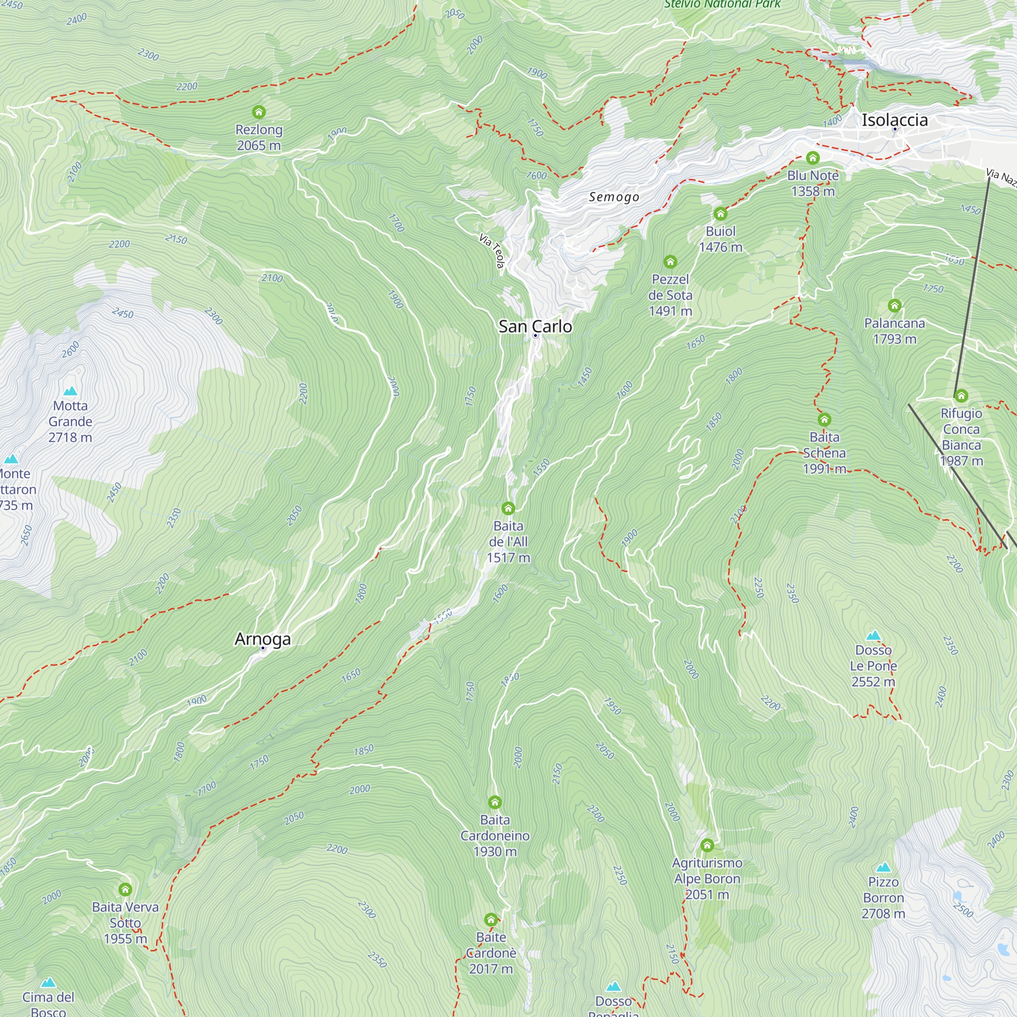 Baita de l'All map
