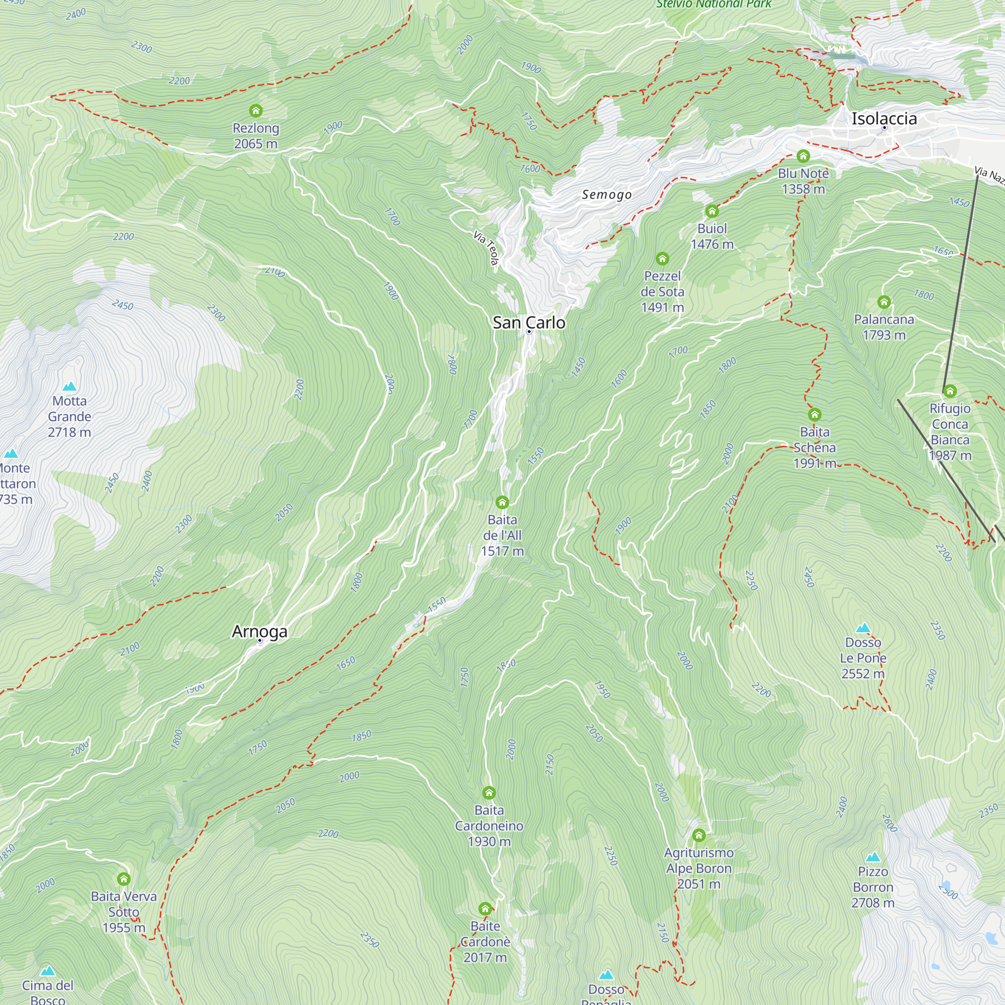 Baita de l'All map
