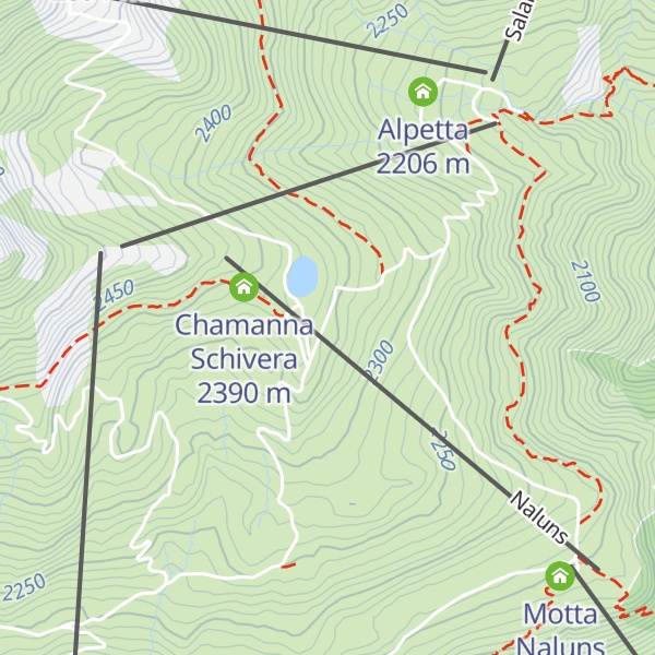 Map of Chamanna Naluns