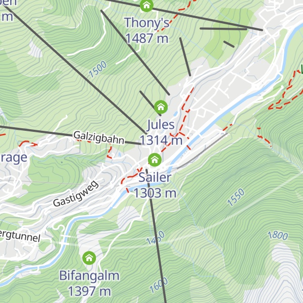 Map of Galzig Bistrobar