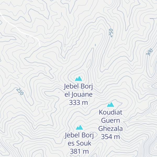 Map of Jebel Borj el Jouane