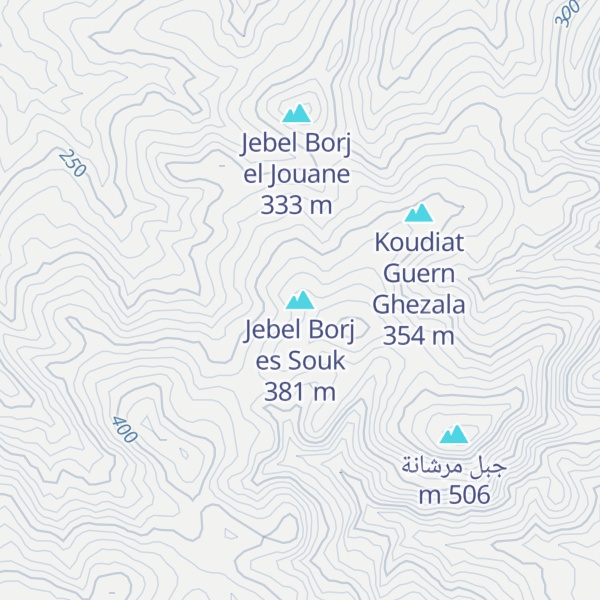 Map of Jebel Borj es Souk