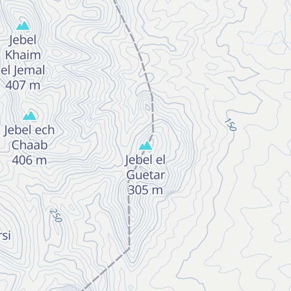 Map of Jebel el Guetar