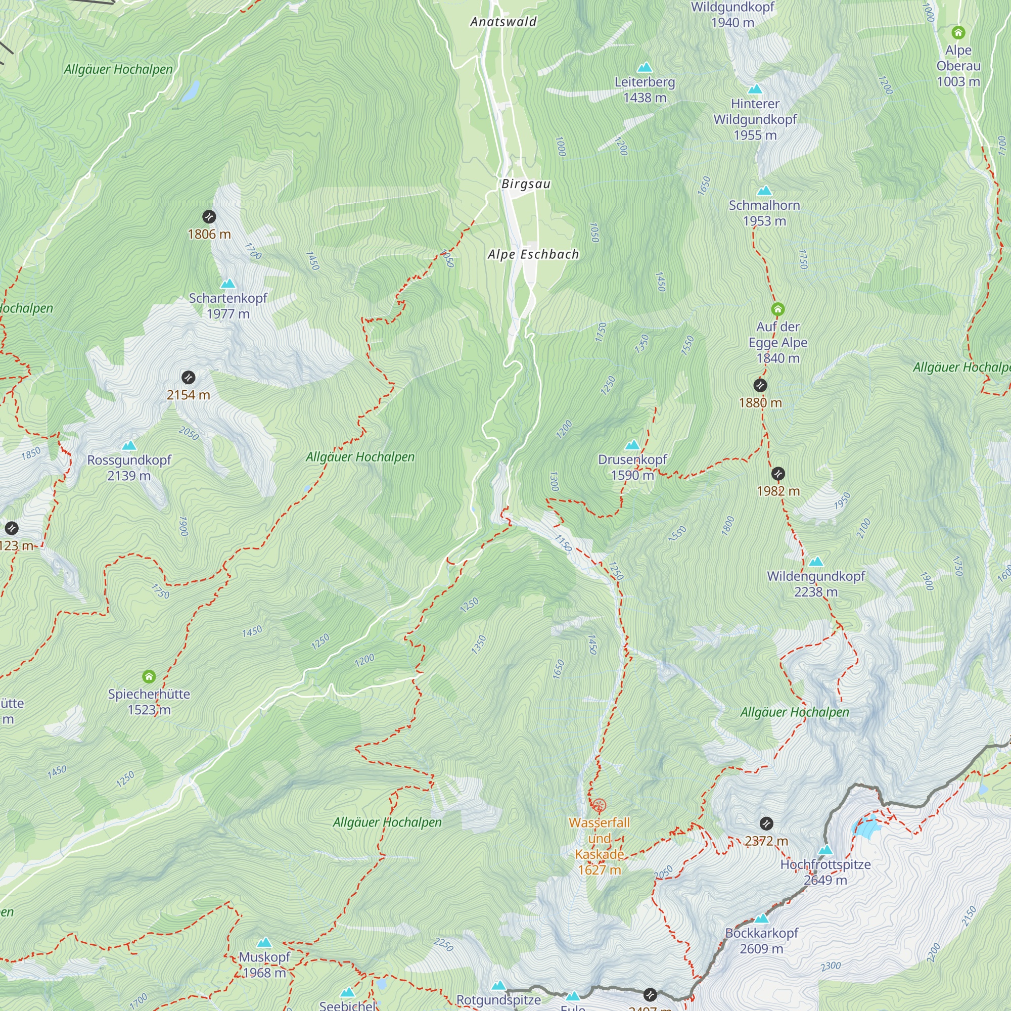 Berggasthof Einödsbach map
