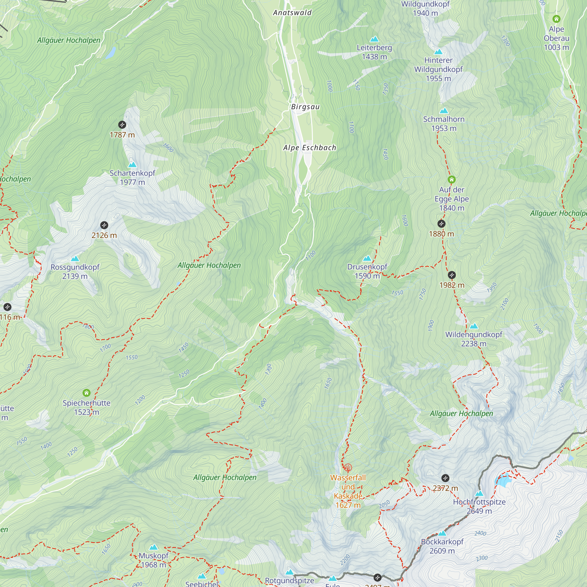 Berggasthof Einödsbach map