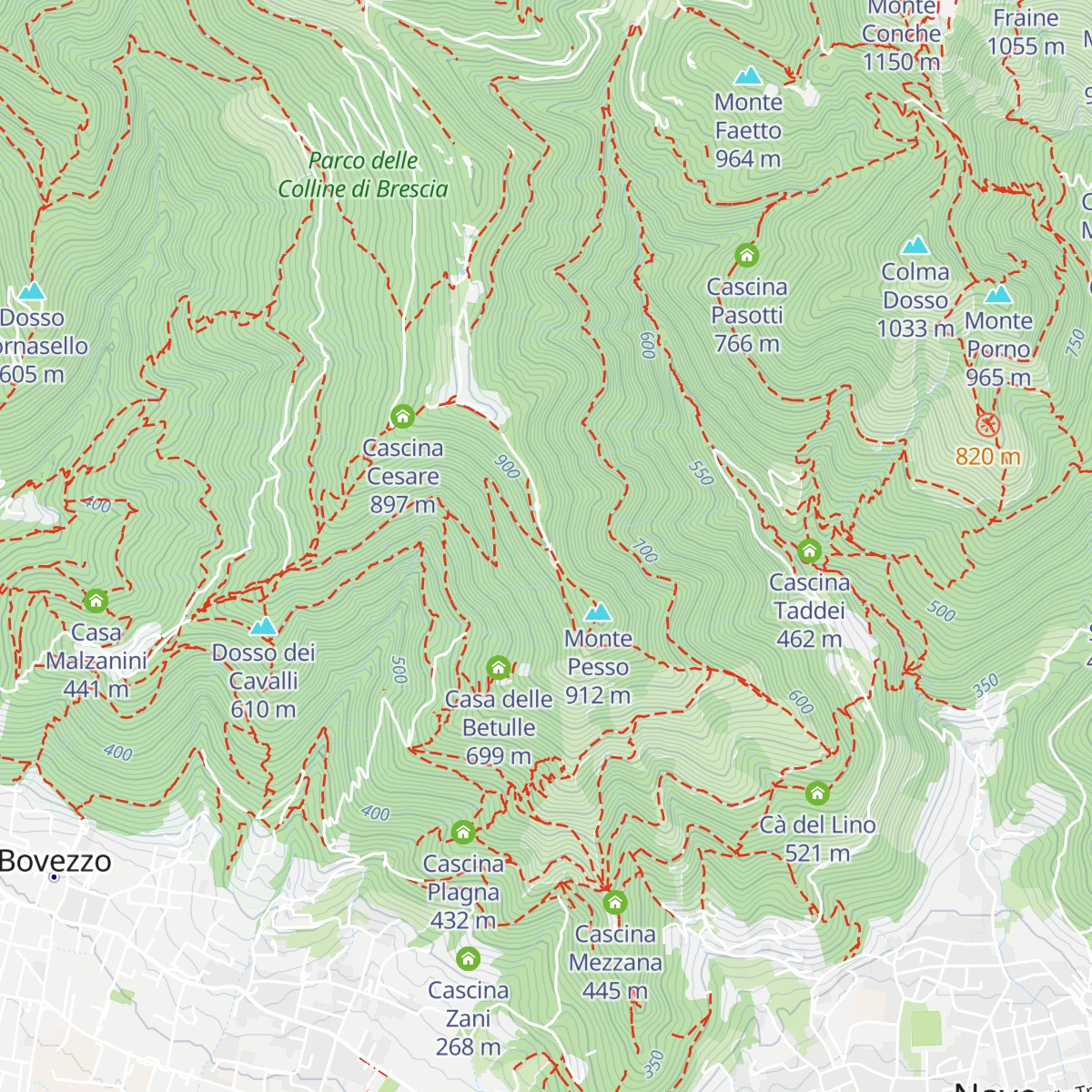 Rifugio Rosa - Santo map
