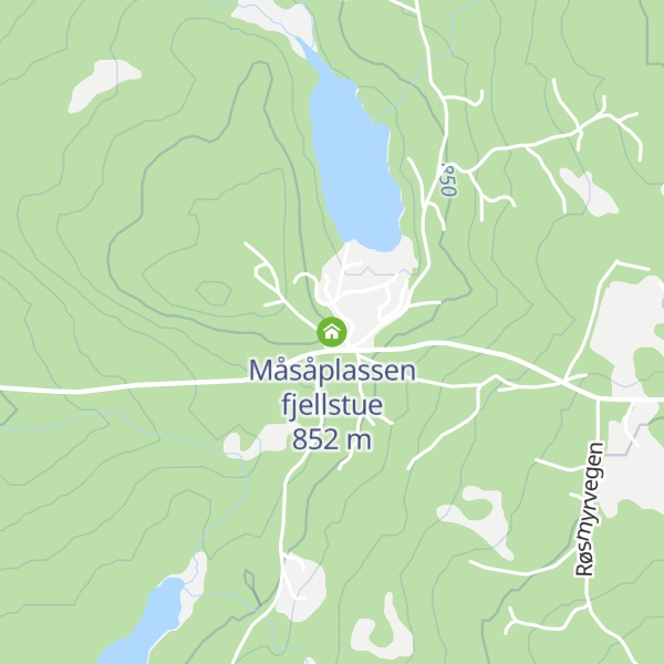 Map of Måsåplassen fjellstue