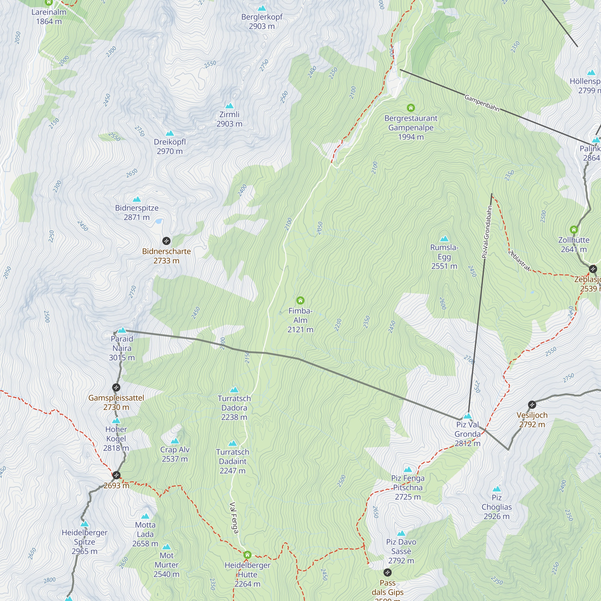 Fimba-Alm map