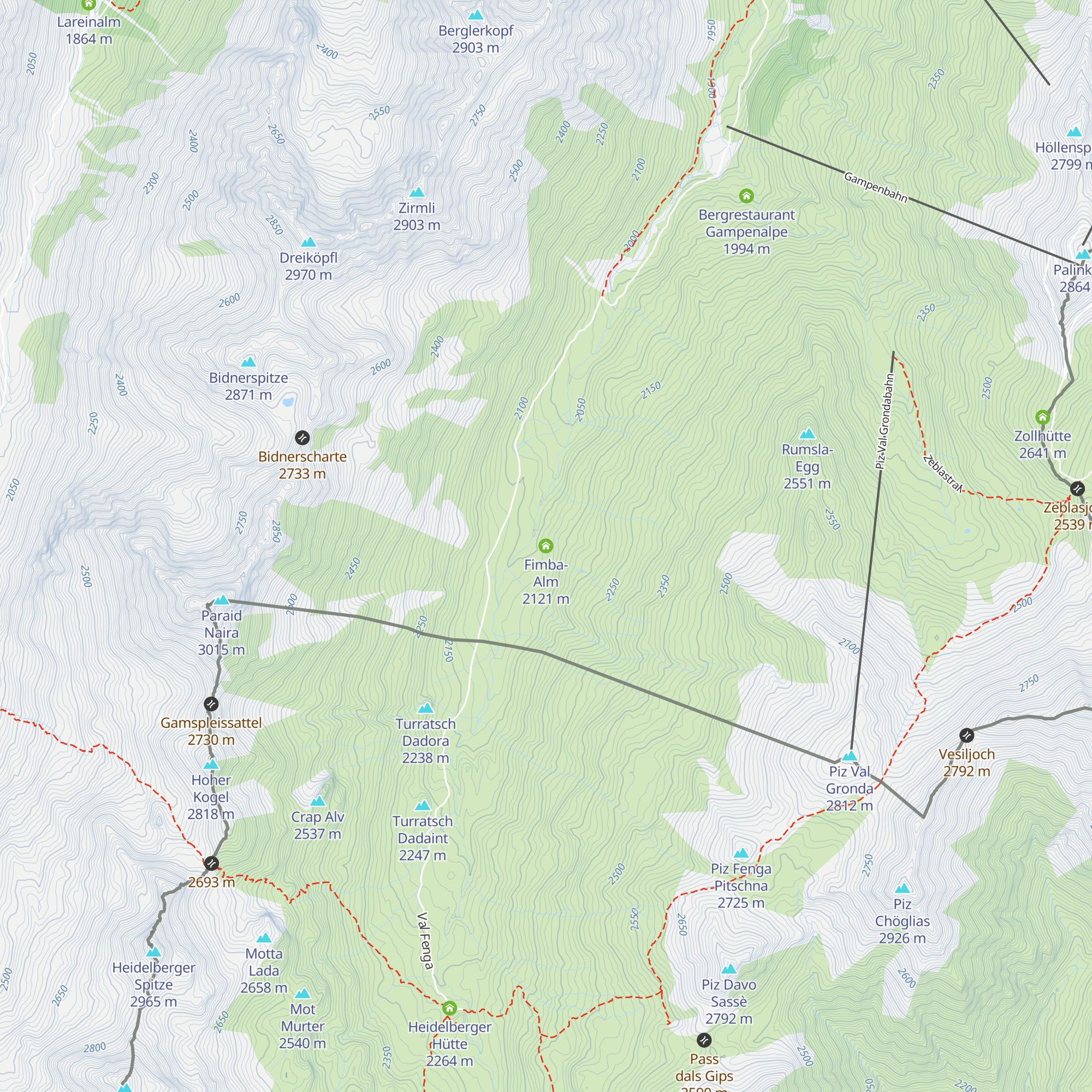Fimba-Alm map