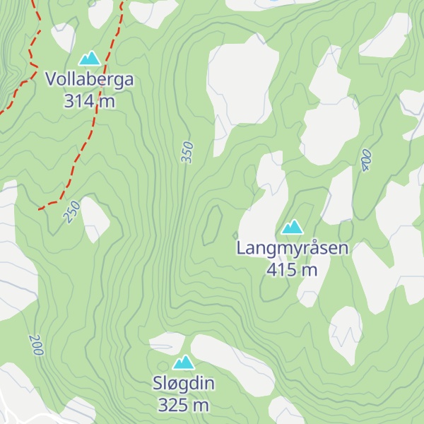 Map of Høydalseggin