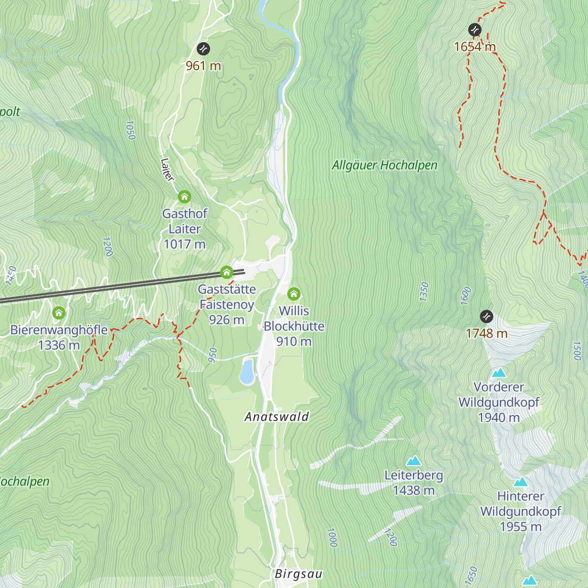 Willis Blockhütte map