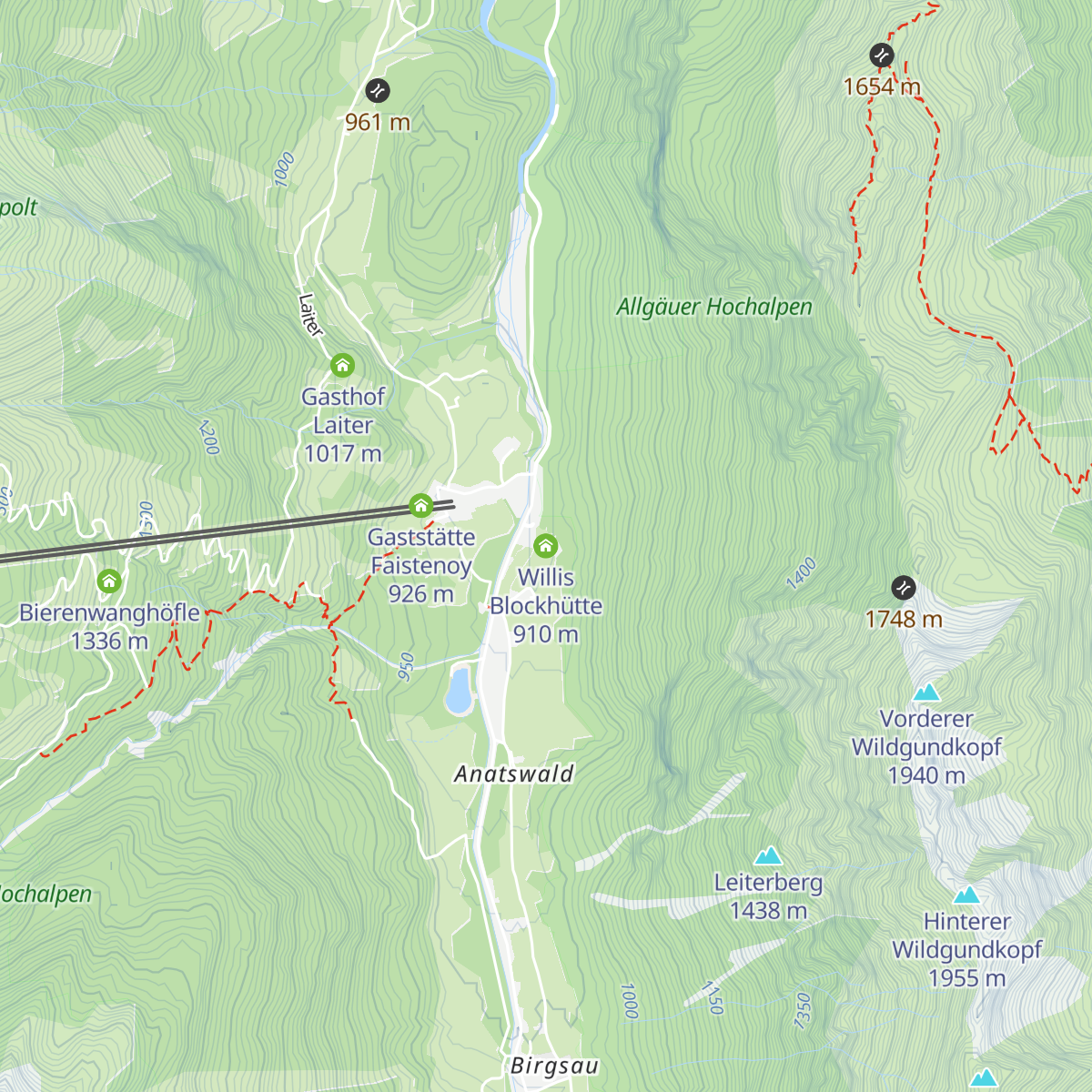 Willis Blockhütte map