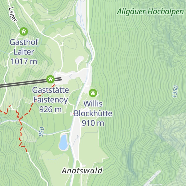 Map of Willis Blockhütte