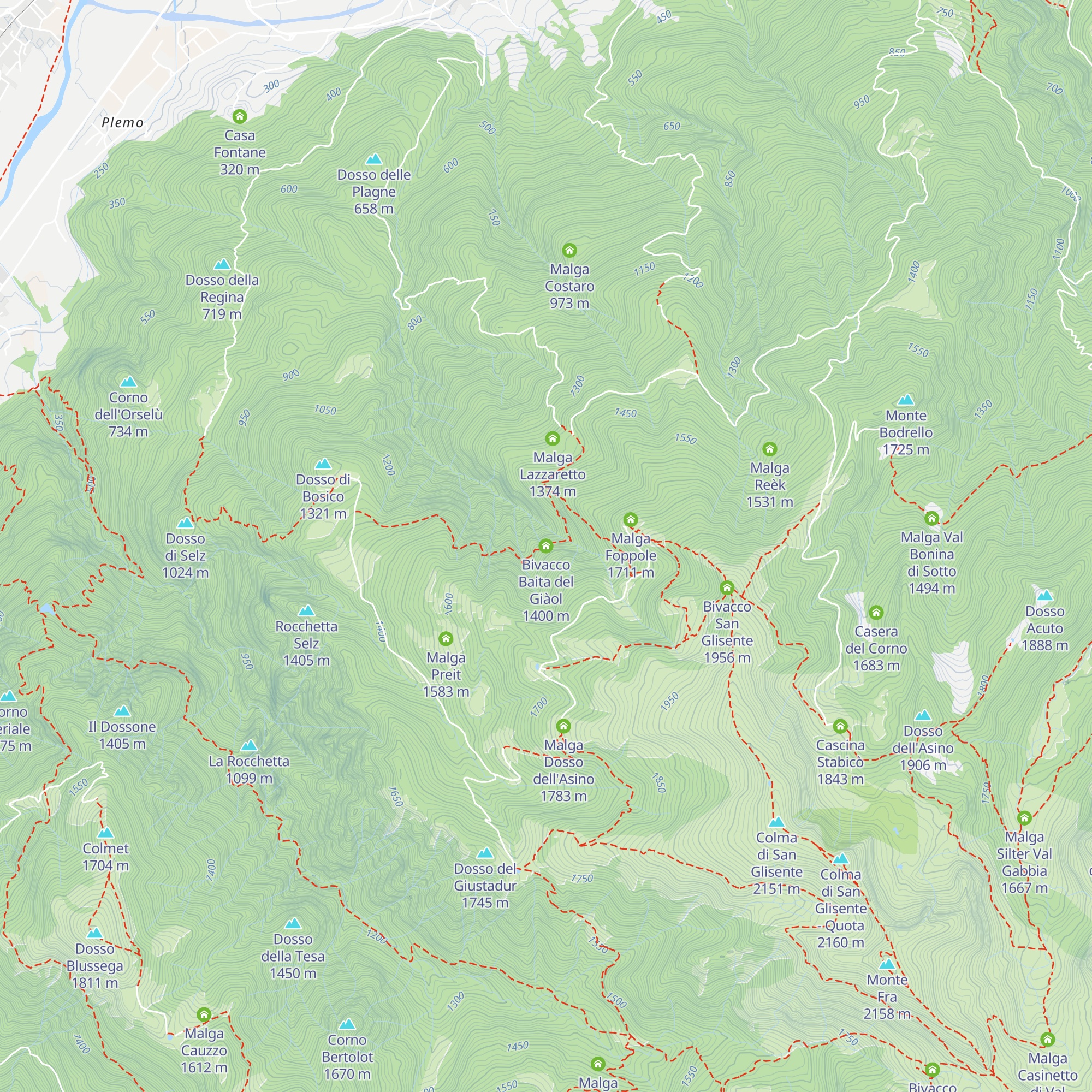 Bivacco Baita del Giàol map