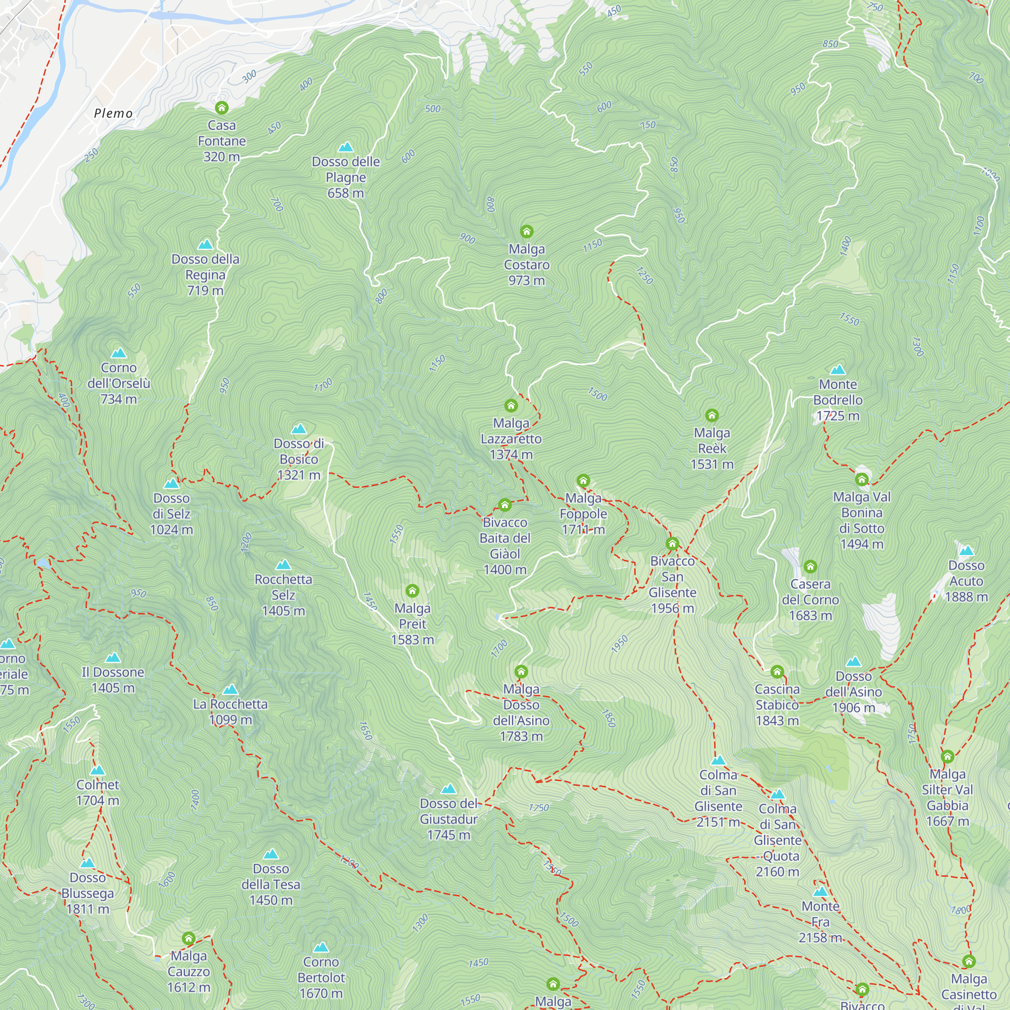 Bivacco Baita del Giàol map