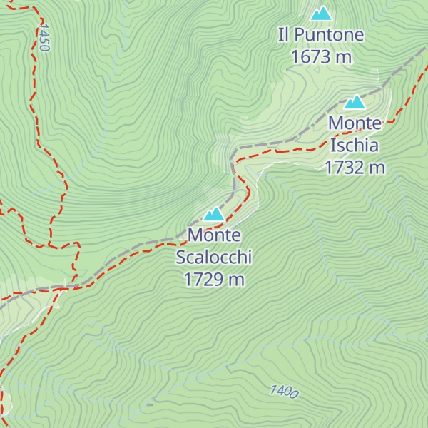Map of Monte Scalocchi