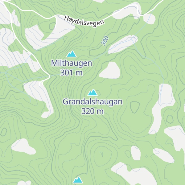 Map of Grandalshaugan