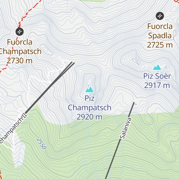 Map of Piz Champatsch