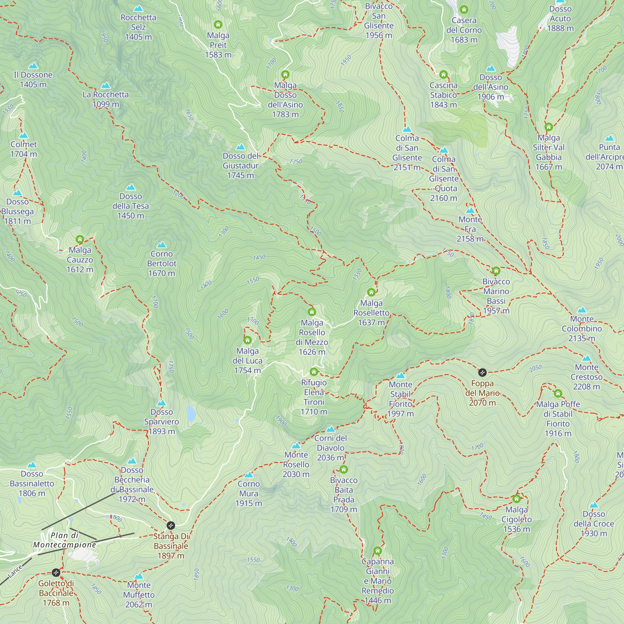 Malga Rosello di Mezzo map